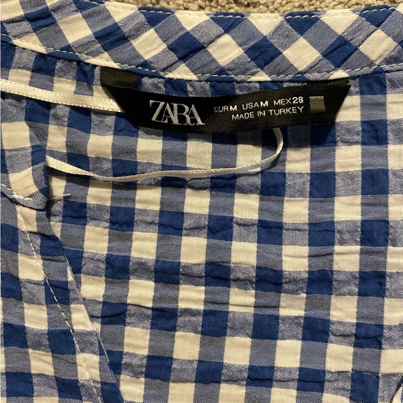 Gingham blue Zara Dress. Mini style. - Picture 4 of 4